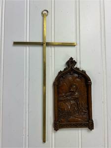 Croix décorative en laiton de qualité supérieure pour la décoration murale intérieure, usage religieux chrétien spirituel. - Product Image 5