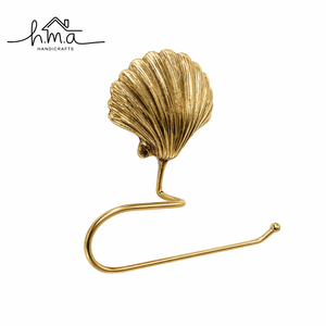 Polished Gold Brass Toilet Paper Holder Minimalist Curved Arm Design Round <b>Wall</b> Mount Open End Rod Modern Bathroom Fixture - Product Image 4