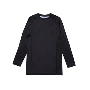 Unisex <b>Black</b> Purple White Color Blocked Quick Dry <b>Compression</b> <b>Shirt</b> For Martial Arts Training Regular Fit - Product Image 5