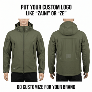 เสื้อแจ็คเก็ตซอฟต์เชลล์โพลีเอสเตอร์บอนด์ 220 GSM พรีเมียมสำหรับผู้ชาย ยี่ห้อ ZAINI สีเทอร์ควอยซ์ มีฮู้ด กันลม ระบายอากาศได้ดี เป็นมิตรกับสิ่งแวดล้อม เหมาะสำหรับกิจกรรมกลางแจ้งในฤดูใบไม้ร่วง - Product Image 4