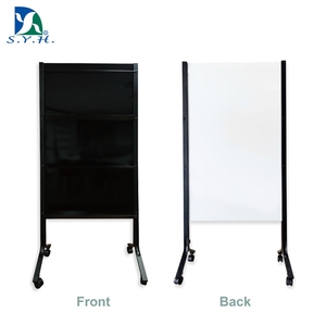 Movable Double-Sided Magnetic <b>Black</b> Partition <b>Board</b> for Workspace Organization - Product Image 3