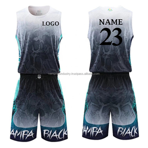 <b>Men's</b> Custom Logo <b>Basketball</b> Sport Jersey Set Best Design <b>Vest</b> and Shorts Plus Size Features - Product Image 5