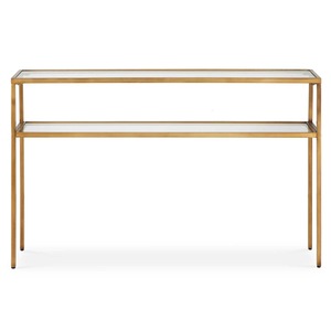 Consola de Acero de Estilo Industrial Moderno, Diseño de Marco Abierto, Almacenamiento Duradero para la Entrada, Decoración Elegante para la Sala de Estar, MOON STAR EXPORTS - Product Image 1