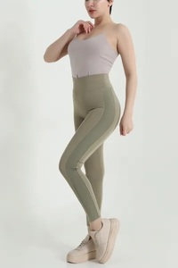 Top Grade Best Quality <b>Women's</b> Yoga <b>Leggings</b> <b>Flare</b> Full Length Eco-Friendly Custom Logo Drawstring High Waist Seamless - Product Image 2