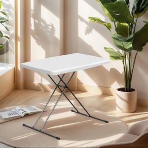 30-Inch Folding <b>Table</b> <b>with</b> <b>Adjustable</b> <b>Height</b> Small Desk and TV Tray for Laptop Heavy Duty Utility Foldable Camping Furniture - Product Image 2