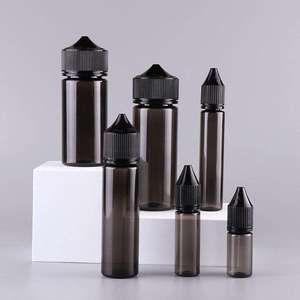 Botellas de PET CR UNICORN de 10ML-120ML, Opacas, Negras, con Cierre Negro Sólido, Botellas de Plástico en Envase de Plástico - Product Image 2