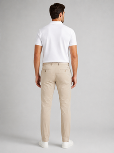 Pantalones Chino Beige para Hombre, Corte Recto, Cintura Media, Bolsillos Laterales, Lona Ligera, Secado Rápido, Transpirables, Estilo Casual de Verano, Económicos - Product Image 2