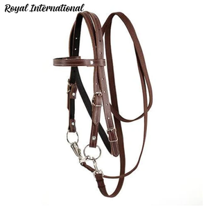 Brown <b>Leather</b> Horse Bridle with Reins Adjustable Equestrian Headstall Silver Hardware Training Riding Tack for Horse Profession - Product Image 1