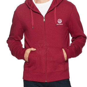 Sweat-shirts à capuche pour hommes de qualité supérieure, style actuel, couleur unie, fermeture éclair, 100% coton, prix de gros avantageux. - Product Image 3