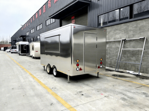 Fully Equipped Stainless Steel Mobile Food Truck | Outdoor Fast Food Kitchen Trailer With Coffee Machine For Sale - Product Image 3