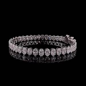 Bracelet en Moissanite Écologique Argent 925 Bijoux Hip Hop Sertis de Diamants Chaîne de Luxe Cadeau de Mariage Tendance - Product Image 5