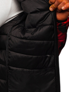 OEM Outdoor Reversible Eco-Friendly Puffer <b>Jacket</b> with Hood Men's Wholesale Custom Winter Warm Thickened Breathable Front Logo - Product Image 6