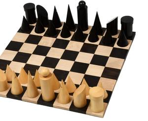 Pions d'échecs en bois minimalistes de luxe, hauteur du roi 3,4 pouces, en bois d'ébène et de buis, au meilleur prix - Product Image 1