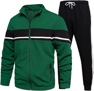 Survêtement à capuche gris et blanc pour homme, avec fermeture éclair intégrale, poches latérales, style décontracté, nouvelle collection automne - Product Image 6