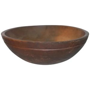 Cuenco de madera estilo vintage hecho a mano, cuenco de madera natural para ensalada, para decoración rústica del hogar y restaurantes. - Product Image 1