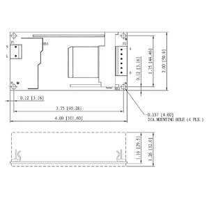 100W 24V 4.17A Châssis ouvert médical UL60601-1 BF Classe 80W max. à refroidissement par convection ou 110W max. à 7,5 CFM de débit d'air forcé pour le refroidissement - Product Image 2