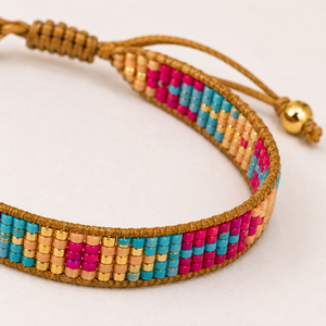 Pulsera de cuentas Miyuki coloridas hecha a mano, ajustable, estilo bohemio, tejida, para mujer, venta al por mayor, joyería personalizada - Product Image 5