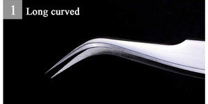 Pinces à épiler professionnelles en acier inoxydable pour extensions de cils et sourcils, outils de maquillage de haute précision pour greffe de cils - Product Image 3
