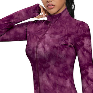 <b>Women</b> Yoga <b>Jacket</b> <b>Lightweight</b> Stretch Fabric Breathable Long Sleeve Slim Fit Sports <b>Jacket</b> For Gym Running And Fitness Training - Product Image 3