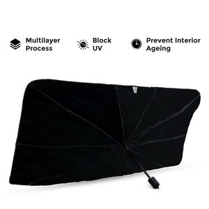 ROADPOWER Pare-soleil pliable pour pare-brise, protection UV pour voitures, SUV et camions, réduit la chaleur intérieure, garde le véhicule au frais - Product Image 4