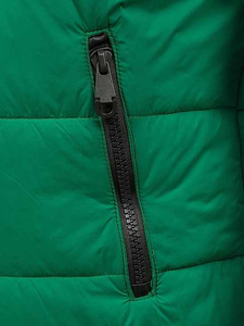 Chaleco acolchado con capucha para hombre, talla grande, sin mangas, para invierno, con bolsillos con cremallera, color verde - Product Image 6