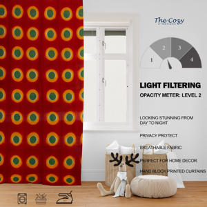 Rideau en coton imprimé tie-dye, style bohème, fait main, pour salon, chambre, hôtel, taille personnalisée, vente en gros, Inde - Product Image 6