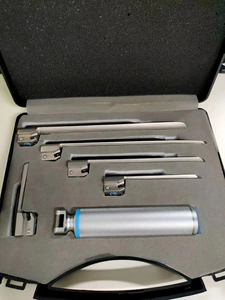 Fiber <b>Optic</b> Miller Laryngoscope Set 5 Blades 1 Handle (Steel) Airway Management Intubation ENT Diagnostic Kit 1 CE GSI INDUSTRIE - Product Image 5