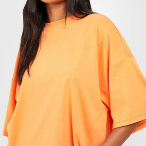 T-shirt Streetwear Décontracté Oversize à Épaules Tombantes en Coton 100% Respirant de Haute Qualité Grande Taille Uni Personnalisable pour l'Été - Product Image 6