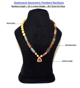 <b>Statement</b> Geometric Pendant <b>Necklace</b> For Special Occasion For women - Product Image 4
