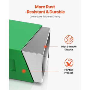 Cassetta di Carico a 3 Punti per Trattore Categoria 1, Capacità 800 libbre, Ricevitore Gancio Traino da 2 Pollici, 4.3 Ft³, Grande Volume, Acciaio Resistente, Accessorio per Camion - Product Image 3