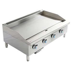 Plancha de Cocina Comercial de 48'' a Gas Natural (GN)/Propano, Plancha de Sobremesa, Parrilla Plana, Placa Calefactora de Gas, Acero Inoxidable - Product Image 3