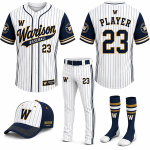 Customized Baseball Jersey Set Solid Color Breathable Unisex Plus Size Sportswear Softball Training Uniform Kit - Product Image 1