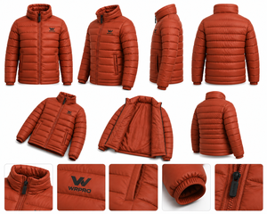 <b>Men's</b> Outdoor Winter Puffer <b>Jacket</b> Warm <b>Lightweight</b> Canvas 100% Polyester Hooded Stand Collar Full Zip Windproof Breathable - Product Image 2