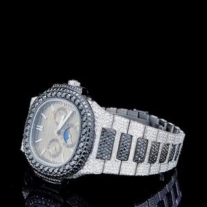 Elegante Reloj de Moda de Cuarzo con Moissanita y Acero Inoxidable, Detalles de Cristal Brillante, Construcción Robusta, Rendimiento Preciso para Uso Diario - Product Image 2