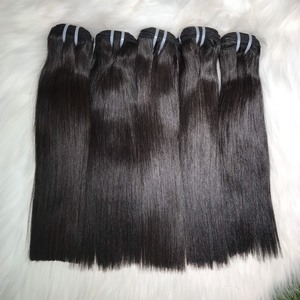 Vente en gros de cheveux bruts vietnamiens Faisceaux d'extensions de cheveux en trame Couleur naturelle Os droit Grand stock de cheveux vierges de qualité supérieure - Product Image 6