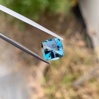 Topaze bleue de Londres naturelle de 3,30 carats, taille princesse carrée, traitée thermiquement, pierre précieuse en vrac, 9x9x6,5 mm, Brésil, HASNAIN GEMS