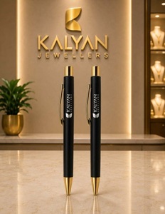 Elegante Juego de Bolígrafos con Acabado Real para Profesionales, Colección de Bolígrafos de Metal de Lujo, Juego de Bolígrafos de Oficina Negros y Dorados de Primera Calidad - Product Image 5