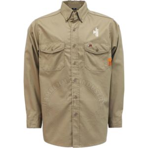 Welding Shirt <b>Men</b> Long Sleeve Workwear Flame Retardant Welding Work Shirt with Waterproof Functions Fire Resistant Welding FR - Product Image 1
