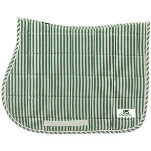 Almohadillas para silla de montar de alta calidad con revestimiento de poliéster y un alegre estampado a cuadros, adornadas con ribetes de cordón de dos colores. Multiusos. - Product Image 6