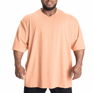 Camiseta Oversize Personalizada para Hombre, Estilo Urbano, Algodón Liso, Informal, con Logotipo Personalizado, Fabricante OEM ODM, Venta al Por Mayor - Product Image 1