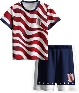Ensemble Maillot et Short de Football Personnalisé pour Adulte, Impression Numérique, Respirant, Séchage Rapide, Écologique, Taille Élastique, 100% Été Unisexe - Product Image 1