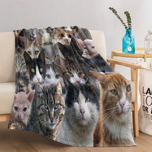 Coperta in Flanella con Stampa di Gatti per Amanti dei Felini, Morbida e Accogliente Coperta per Divano - Product Image 2
