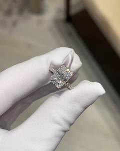 4.5 Carat VVS Lab Grown Diamond Engagement <b>Ring</b> for Women | Radiant Cut Hidden Halo <b>Solitaire</b> Wedding <b>Ring</b> | IGI Certified Gold - Product Image 2