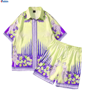 Trajes de Playa Hip Hop para Hombre, Cómodos y Transpirables, Colección de Verano, Camisa con Botones Personalizada, Pantalones Cortos de Playa + Talla Grande - Product Image 4