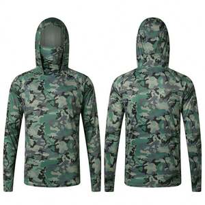 Chemise de pêche unisexe à manches longues, grande taille, imprimé numérique, UPF 50, anti-UV, spandex/polyester, coupe-vent, séchage rapide - Product Image 3