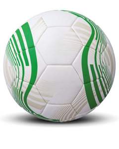 Ballon de football d'entraînement professionnel TORO SKINS en cuir PU, taille 5, rayures vertes, durable, cousu à la machine, fabriqué au Pakistan - Product Image 5