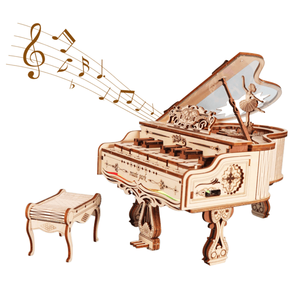Kit Fai-da-Te per Carillon a Forma di Pianoforte 3D in Legno, Regalo Artigianale per Bambini, Ideale per Festività, Compleanni e Natale - Product Image 1