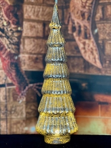 Modern design Glass Christmas <b>Tree</b> Figurine <b>Lighted</b> Glass Christmas <b>Tree</b> Mercury Glass Christmas <b>Tree</b> LED Christmas <b>Tree</b> Decor - Product Image 3