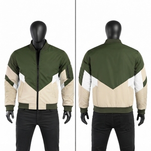 Custom Men's <b>Winter</b> High Street Bomber <b>Jacket</b> 100% Polyester/Cotton Soft Shell Bonded Plus Size Stand Collar ODM <b>Waterproof</b> - Product Image 4