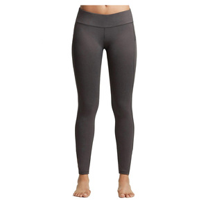 Classic dark charcoal grey women fitness leggings high waisted squat proof gym <b>tights</b> for yoga training and running - Product Image 1